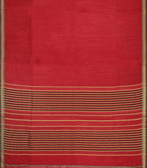Red Woven Tussar Silk Saree With Thread work Border-TU3523