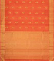 Red Handloom Tissue Kanchipuram Silk Saree With Meena Buttas-KA16833