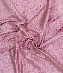 Bubblegum Pink Woven Art Dupion Saree With Floral Zari Motifs-BL5977