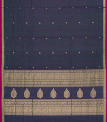Blue Handloom Silk Cotton Saree With Buttas-SC4340