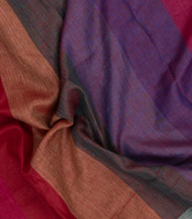 Multi Colour Handloom Linen Saree With Stripes-LI0741
