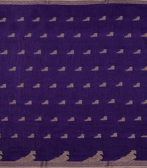 Purple Printed Synthetics Dola Saree Zari Buttas-BL5295