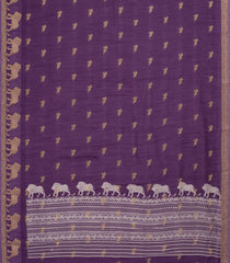 Lilac Woven Synthetic Dola Silk Saree With Lion Motifs -BL4437