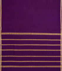 Dark Purple Woven Mysore Silk Saree With Zari Border-MS3652