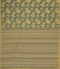 Cardamom Green Printed Synthetics Dola Silk Saree With Floral Motifs-BL5273