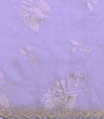 Lavender Woven Blended Tissue Saree With Floral Motifs-EN1899