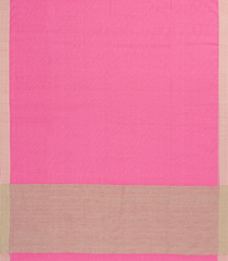 BubbleGum Pink Handloom Bengal Cotton Saree With Contrast Border-BG1680