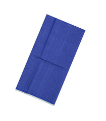 Blue Printed Synthetic Tussar Silk Saree With Zari Checks & Contrast Pallu-SY0374