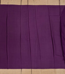 Dark Purple Mysore Crepe Silk Saree With Peacock Motifs-MS3093
