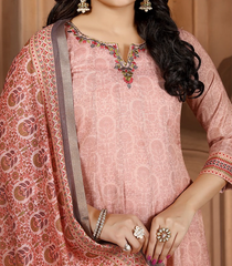 Light Pink Casual Anarkali Set: RC5524