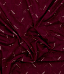 Maroon Handloom Bengal Cotton Saree With Chevron Buttas-BG1583