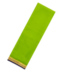 Leafy Green Woven Mysore Silk Saree With Contrast Border-MS3717