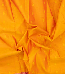 Mustard Woven Pure Silk Saree With Zari Buttas & Contrast Border-EC2619