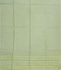 Cardamom Green Woven Tussar Silk Saree With Checks-TU3319
