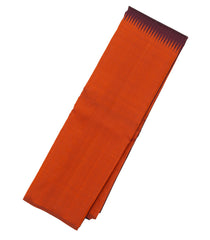 Orange & Maroon Handloom Korvai Kanchipuram Half & Half Silk Saree With Buttas-KA13020