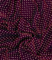 Burgundy Woven Synthetic Blended Saree With Embroidered Motifs-EN2057