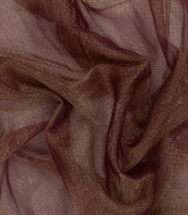 Maroon Woven Blended Organza Tissue Saree With Embroidered Selvage-EN1915