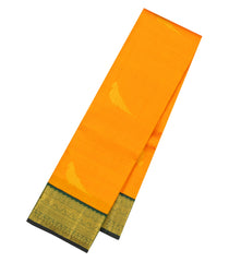 Mango Yellow Handloom Korvai Kanchipuram Silk Saree With Parrot Buttas-KA16670