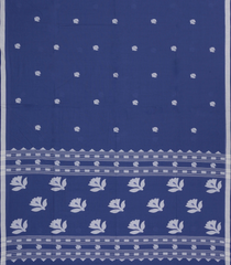Violet Handloom Bengal Cotton Saree With Floral Buttas-BG1616