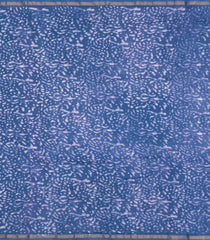 Steel Blue Printed Jaipur Cotton Saree With Abstract Motifs-JC1690