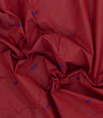 Crimson Woven Chettinad Cotton Saree With Buttas & Contrast Border-CN1919