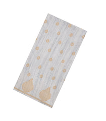 Grey Woven Art Chanderi Cotton Saree With Floral Motifs-BL4703