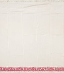 Peach Handloom Chanderi Cotton Saree With Printed Floral Motifs-CC1324