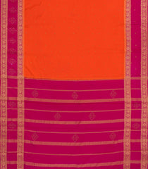 Orange Woven Art Crepe Saree With Stone Work & Contrast Border-BL5139