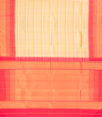 Multi Colour Handloom Korvai Kanchipuram Silk Saree With Check-KA13331