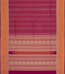 Pink Handloom Village Cotton Saree With Checks & Buttas-VC1668