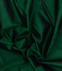 Green Handloom Silk Cotton Saree With Contrast Border-SC4493