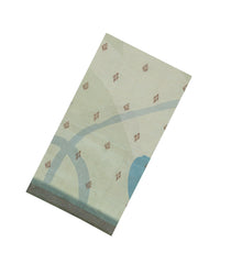 Aquamarine Printed Synthetic Tussar Saree With Zari Buttas-BL5383