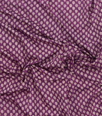 Lilac Printed Jaipur Cotton Saree With Floral Motifs-JC1717