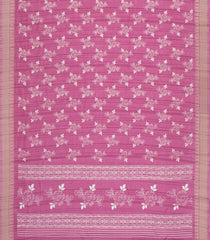 Dusty Pink Printed Synthetic Dola Silk Saree With Floral Motifs-BL5725