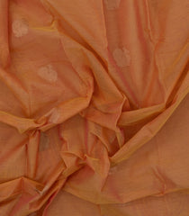 Orange Handloom Kanchi Cotton Saree With Veldari Stripes-KC1604