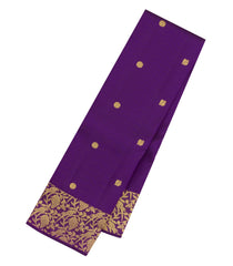 Purple Handloom Kanchipuram Silk Saree With Zari Buttas-KA15257
