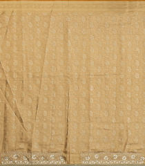 Taupe Woven Silk Saree With Hand Embroidered Motifs-EN1796