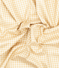 Cream Handloom Korvai Kanchipuram Silk Saree With Silk Checks-KA16678