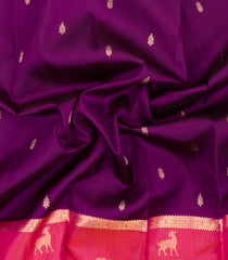 Magenta Handloom Kanchipuram Silk Saree With Buttas-KA16133