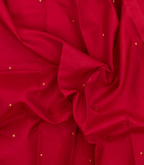 Red Handloom Kanchipuram Silk Saree With Zari Buttas-KA15248