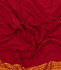 Crimson Woven Bengal Cotton Saree With Contrast Border-BG1756