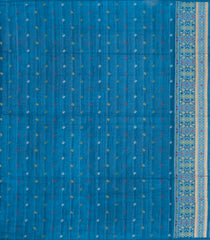 Steel Blue Woven Art Dupion Saree With Tie & Dye Motifs-BL5899