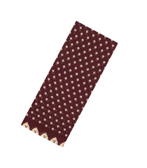 Dark Brown Printed Jaipur Cotton Saree With Diamond Motifs-JC1905