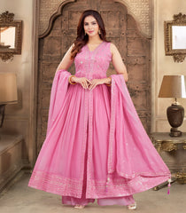 Light Pink Embroidered Festive Kurta Set: RC5562