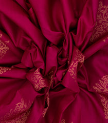 Pink Handloom Soft Silk Saree With Floral Motifs & Contrast Pallu-SO4414