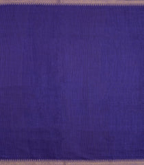 Violet Woven Tussar Silk Saree With Floral Motifs & Contrast Border-TU3548
