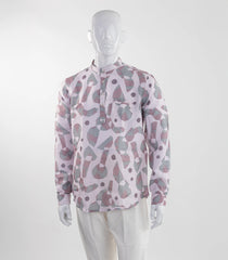 Bubblegum pink short kurta with modern art print-EW1114