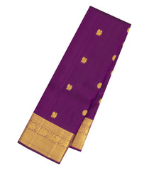 Dark Purple Handloom Kanchipuram Silk Saree With Zari Buttas-KA15906