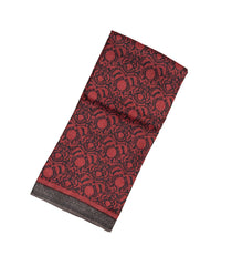 Black Handloom Tussar Silk Saree With Pashmina Printed Floral Motifs-TU2698