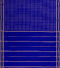 Blue Woven Mysore Silk Saree With Pure Zari Checks -MS3280
